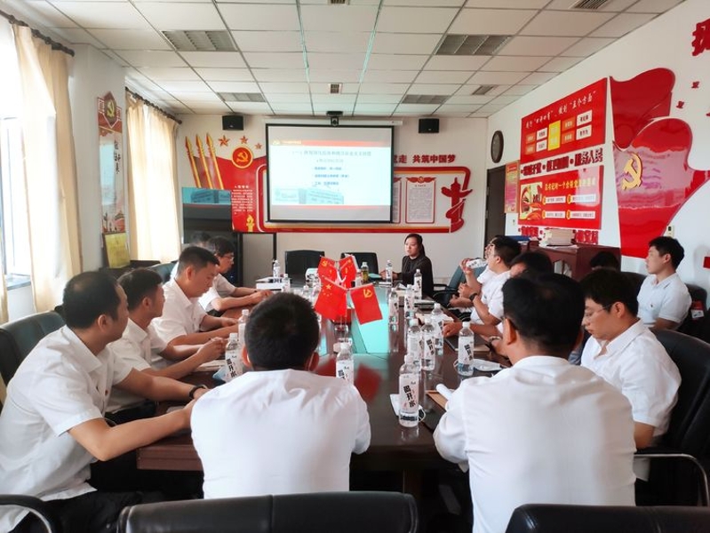 实业公司抚顺分公司党员听市委党校党建教研部副主任孙雨教授讲授党课1